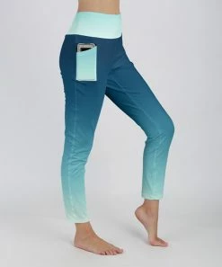 Lily | Turquoise & Blue Ombré High-Waist Pocket Leggings - Women & Plus