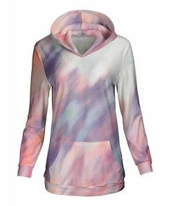 Lily | Rose & Lavender Abstract Kangaroo-Pocket Hoodie - Women & Plus