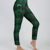Lily | Black & Green Tartan Pocket Leggings - Plus