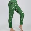 Lily | Green Heather & White Four Leaf Clover Pocket Leggings - Women & Plus