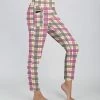 Lily | Pink & Gray Plaid Pocket High-Waist Leggings - Women & Plus
