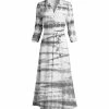 Lily | White & Gray Tie-Dye Tie-Waist Maxi Dress - Women & Plus