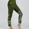 Lily | Green & Blue Floral Pocket High-Waist Leggings - Women & Plus