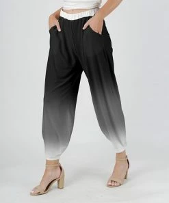 Lily | Black & Gray Gradient Pocket Harem Pants - Women & Plus