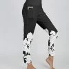Lily | Black & White Abstract Pocket High-Waist Leggings - Plus