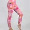Lily | Orange & Pink Tie-Dye Pocket Leggings - Women