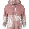 Lily | Pink & White Floral Patchwork Loose Fit Pocket Hoodie - Women & Plus