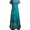 Lily | Teal & White Floral Handkerchief Maxi Dress - Women & Plus