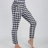 Lily | Navy & White Buffalo Check High-Waist Pocket Leggings - Women