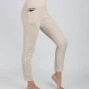 Lily | Light Cream High-Waist Pocket Leggings - Plus