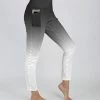 Lily | Black & White Ombré High-Waist Pocket Leggings - Women & Plus
