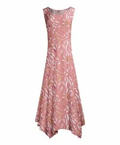 Lily | Pink Leaf Maxi Dress - Women & Plus