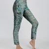 Lily | Turquoise & Orange Mandala High-Waist Pocket Leggings - Women