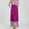 Lily | Pink & White Floral Surplice Pocket Maxi Dress - Plus