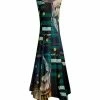 Lily | Black & Teal Abstract Maxi Dress - Women & Plus