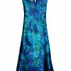 Lily | Blue & Green Watercolor Sleeveless Shift Dress - Women & Plus
