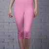Lily | Light Pink Capri Leggings - Women & Plus