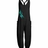 Lily | Black & Turquoise Dragonfly Racerback Jumpsuit - Women & Plus