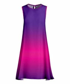 Lily | Pink & Purple Ombré Sleeveless Shift Dress - Women & Plus