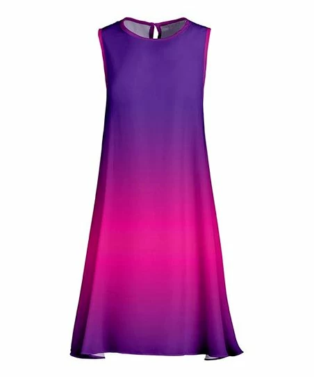 Lily | Pink & Purple Ombré Sleeveless Shift Dress - Women & Plus 1 Lily | Pink & Purple Ombré Sleeveless Shift Dress - Women & Plus