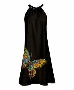 Lily | Black & Brown Butterfly Yoke Dress - Women & Plus