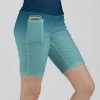 Lily | Turquoise & Navy Ombré Pocket Bike Shorts - Women & Plus
