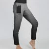 Lily | Black & Gray Ombré Side-Pocket High-Waist Leggings - Plus