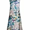 Lily | Blue & Purple Leaves Sleeveless Shift Dress - Women & Plus