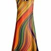 Lily | Yellow & Orange Paint-Stroke Stripe Sleeveless Shift Dress - Women & Plus