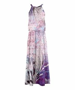 Lily | Lavender & Pink Floral Blouson Maxi Dress - Women