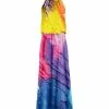 Lily | Purple & Yellow Blouson Maxi Dress - Women & Plus