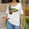 Lily | White Multicolor Butterfly Cutout Tunic - Plus
