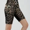 Lily | Black Cheetah Pocket Bike Shorts - Women & Plus
