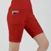 Lily | Red Pocket Bike Shorts - Plus