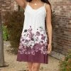 Lily | White & Purple Floral Sleeveless Shift Dress - Women