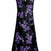 Lily | Black & Purple Floral Sleeveless Shift Dress - Women & Plus