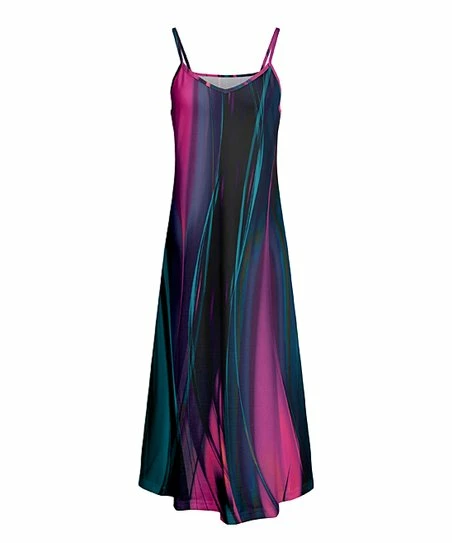 Lily | Blue & Pink Swirl V-Neck Sleeveless Maxi Dress - Women & Plus 1 Lily | Blue & Pink Swirl V-Neck Sleeveless Maxi Dress - Women & Plus