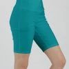 Lily | Turquoise Bike Shorts - Plus