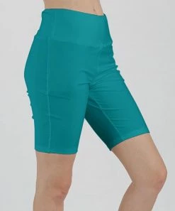 Lily | Turquoise Bike Shorts - Plus