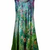 Lily | Green & Purple Floral Pleated Sleeveless Tunic - Women & Plus