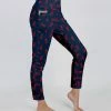 Lily | Navy & Red Lobster High-Waisted Pocket Leggings - Women