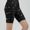 Lily | Black & White Wild Animals High-Waist Bike Shorts - Women