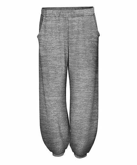 Lily | Light Gray Striated Pocket Harem Pants - Women 1 Lily | Light Gray Striated Pocket Harem Pants - Women