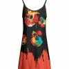Lily | Black & Orange Abstract Sleeveless Tunic - Plus