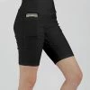 Lily | Black Side-Pocket Bike Shorts - Women & Plus