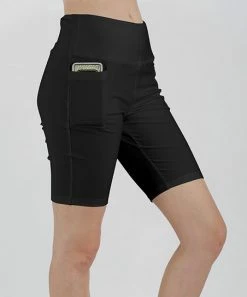 Lily | Black Side-Pocket Bike Shorts - Women & Plus