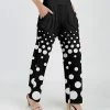 Lily | Black & White Polka Dot Pocket Palazzo Pants - Women
