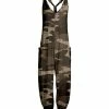 Lily | Brown & Beige Camo Racerback Pocket Jumpsuit - Women