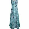 Lily | Turquoise & Purple Floral Sleeveless Maxi Handkerchief Dress - Women & Plus