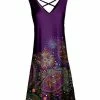 Lily | Purple & Yellow Paisley Crisscross-Back Sleeveless Dress - Women & Plus